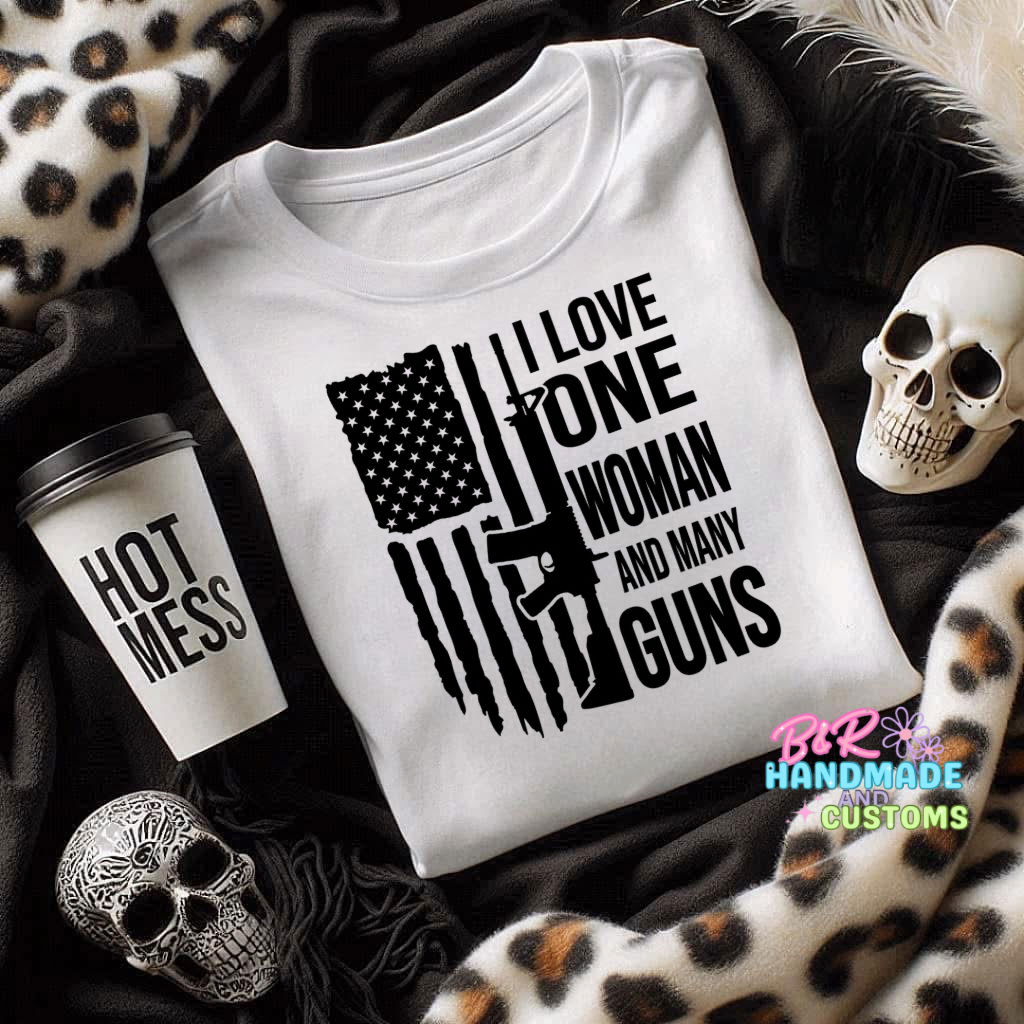 One Woman, Many Pew Pew T-Shirt